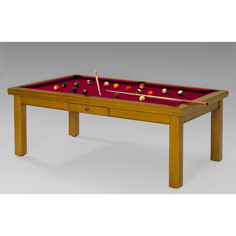 Table Billard Convertible Florence Chêne Billards De France 8502