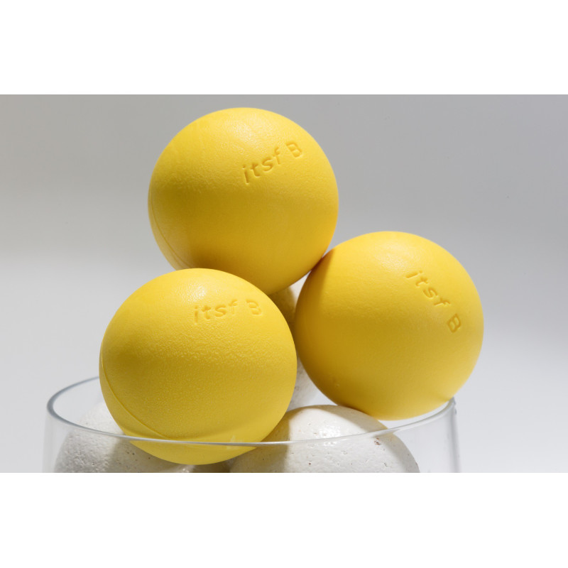 Balle Roberto Sport plastique jaune (lot de 10) : jouez avec des